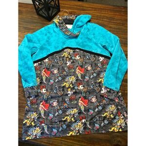 RARE‎ Disney Characters Long Sleeve Pullover Graphic Print Kidcore woman's  M